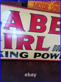 Vintage SST Clabber Girl Baking Powder Advertising Tin Sign Framed With Backing