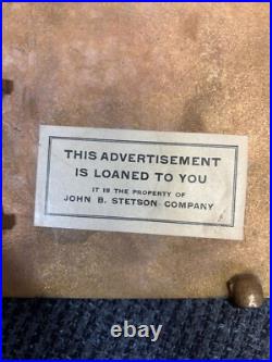 Vintage STETSON HAT brass advertising sign Vintage STETSON HAT brass advertising sign