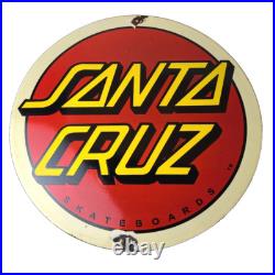 Vintage Santa Cruz Sign Skateboarding Surfing Advertisement Porcelain Gas Sign Vintage Santa Cruz Sign Skateboarding Surfing Advertisement Porcelain Gas Sign