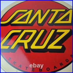 Vintage Santa Cruz Sign Skateboarding Surfing Advertisement Porcelain Gas Sign Vintage Santa Cruz Sign Skateboarding Surfing Advertisement Porcelain Gas Sign
