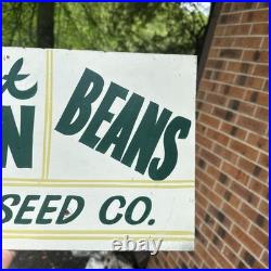 Vintage Saunders Seed Sign Advertising Sign Peas Corn Beans Tippecanoe City Ohio