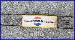 Vintage Say Pepsi Please Screen Door Push Pull Sign General Country Store Bread