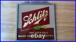 Vintage Schlitz Cast Iron Bar Advertising Sign. Original. Absolutely One Of Best