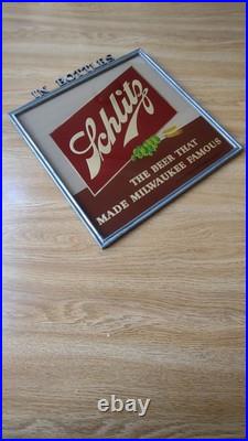Vintage Schlitz Cast Iron Bar Advertising Sign. Original. Absolutely One Of Best