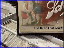 Vintage Schlitz On Draught Advertising Beer Sign Old Rare