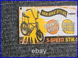 Vintage Schwinn Bicycle Metal Porcelain Sign Vintage Schwinn Bicycle Metal Porcelain Sign