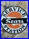 Vintage-Sears-Service-Station-Auto-Dealer-Gas-Oil-12-Inch-Porcelain-Enamel-Sign-01-mtzx