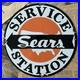 Vintage-Sears-Service-Station-Auto-Dealer-Gas-Oil-12-Inch-Porcelain-Enamel-Sign-01-qwrd