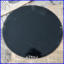 Vintage Sears Service Station Auto Dealer Gas Oil 12 Inch Porcelain Enamel Sign