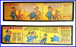 Vintage Seattle Transit Authority Oscar McButch 1940s Advertising Art Sign Comic