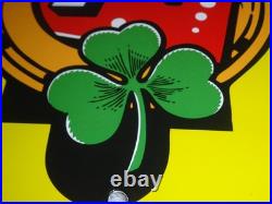 Vintage Seven Up Horseshoe & Lucky Clover 7up Porcelain Metal Soda Gasoline Sign