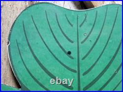 Vintage Shamrock Petrol Porcelain Sign Old 2-sided Clover Diecut Gas Station 14