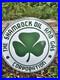 Vintage-Shamrock-Porcelain-Sign-Motor-Oil-Service-Gas-Station-Irish-Lucky-Clover-01-eg
