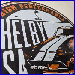 Vintage Shelby Porcelain Sign American Legend Ford Gas Pump Racing Sign