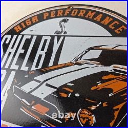 Vintage Shelby Porcelain Sign American Legend Ford Gas Pump Racing Sign