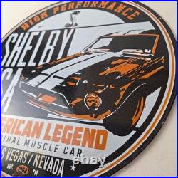Vintage Shelby Porcelain Sign American Legend Ford Gas Pump Racing Sign