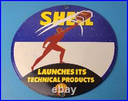 Vintage Shell Gasoline Sign Product Launch Gas Service Station Porcelain Sign