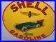 Vintage-Shell-Green-Streak-Gasoline-Race-Car-11-3-4-Porcelain-Metal-Oil-Sign-01-xm