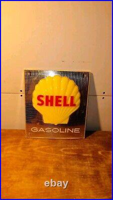 Vintage Shell Super Shell Gas Pump Signs Plastic