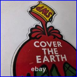 Vintage Sherwin Williams Paints Sign Gas Oil Pump Porcelain Advertising Sign