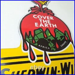 Vintage Sherwin Williams Paints Sign Gas Oil Pump Porcelain Advertising Sign Vintage Sherwin Williams Paints Sign Gas Oil Pump Porcelain Advertising Sign