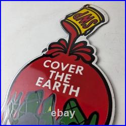 Vintage Sherwin Williams Paints Sign Gas Oil Pump Porcelain Advertising Sign