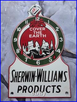 Vintage Sherwin-williams Paints- Products Porcelain Sign 10×6