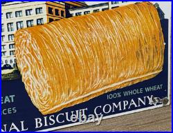 Vintage Shredded Wheat Porcelain Sign Gas Station Grocery Store Nabisco Biscuit