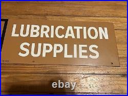 Vintage Sign Alemite Lubrication Supplies Rack Topper