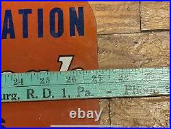 Vintage Sign Blue Streak Ignition Service Station Sign Authentic