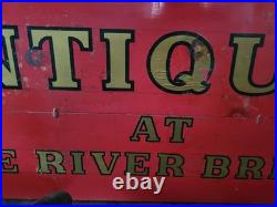 Vintage Sign Old ANTIQUE Store Wooden Advertising Sign c. 1950 Upstate New York