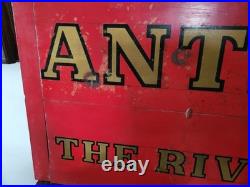 Vintage Sign Old ANTIQUE Store Wooden Advertising Sign c. 1950 Upstate New York