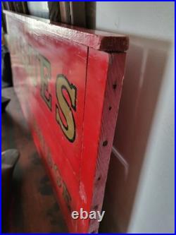 Vintage Sign Old ANTIQUE Store Wooden Advertising Sign c. 1950 Upstate New York