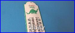 Vintage Sinclair Gas Sign Dino Service Pump Ad Sign on Porcelain Thermometer