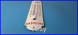 Vintage Sinclair Gas Sign Dino Service Pump Ad Sign on Porcelain Thermometer