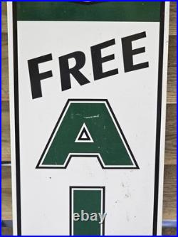 Vintage Sinclair Gasoline Free Air Porcelain Sign Dealership Sign