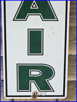 Vintage Sinclair Gasoline Free Air Porcelain Sign Dealership Sign