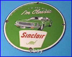 Vintage Sinclair Gasoline Porcelain I'm Classic Gas Service Station Pump Sign