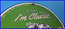 Vintage Sinclair Gasoline Porcelain I'm Classic Gas Service Station Pump Sign