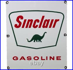 Vintage Sinclair Gasoline Porcelain Sign Dealership Gas Station Dino Motor Oil