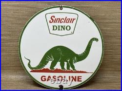 Vintage Sinclair Gasoline Porcelain Sign Dealership Gas Station Dino Motor Oil Vintage Sinclair Gasoline Porcelain Sign Dealership Gas Station Dino Motor Oil