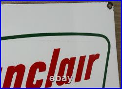 Vintage Sinclair Gasoline Porcelain Sign Dealership Gas Station Dino Motor Oil