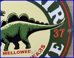Vintage Sinclair Gasoline Porcelain Sign Dealership Gas Station Dino Motor Oil