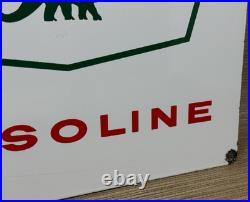 Vintage Sinclair Gasoline Porcelain Sign Dealership Gas Station Dino Motor Oil