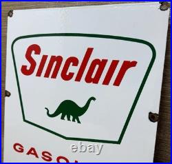 Vintage Sinclair Gasoline Porcelain Sign Dealership Gas Station Dino Motor Oil Vintage Sinclair Gasoline Porcelain Sign Dealership Gas Station Dino Motor Oil