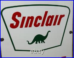 Vintage Sinclair Gasoline Porcelain Sign Dealership Gas Station Dino Motor Oil