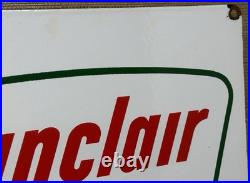 Vintage Sinclair Gasoline Porcelain Sign Dealership Gas Station Dino Motor Oil