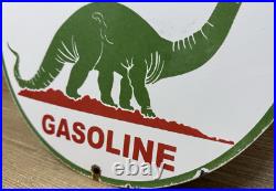 Vintage Sinclair Gasoline Porcelain Sign Dealership Gas Station Dino Motor Oil Vintage Sinclair Gasoline Porcelain Sign Dealership Gas Station Dino Motor Oil