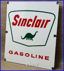 Vintage Sinclair Gasoline Porcelain Sign Dealership Gas Station Dino Motor Oil