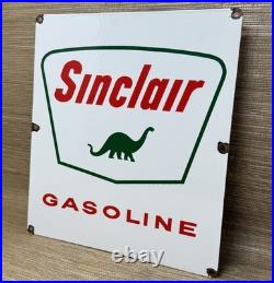 Vintage Sinclair Gasoline Porcelain Sign Dealership Gas Station Dino Motor Oil